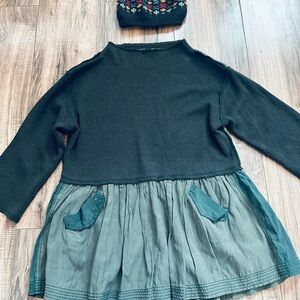 Zara Black and Green Kids Dress